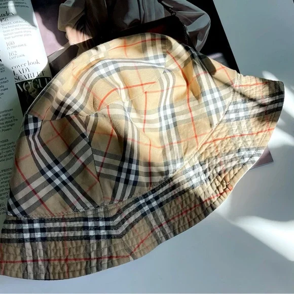 Vintage Burberry Signature Bucket hat ? ? Vintage Burberry Beige Bucket Hat Unisex | eBay main image 4